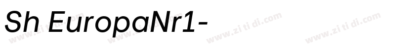 Sh EuropaNr1字体转换